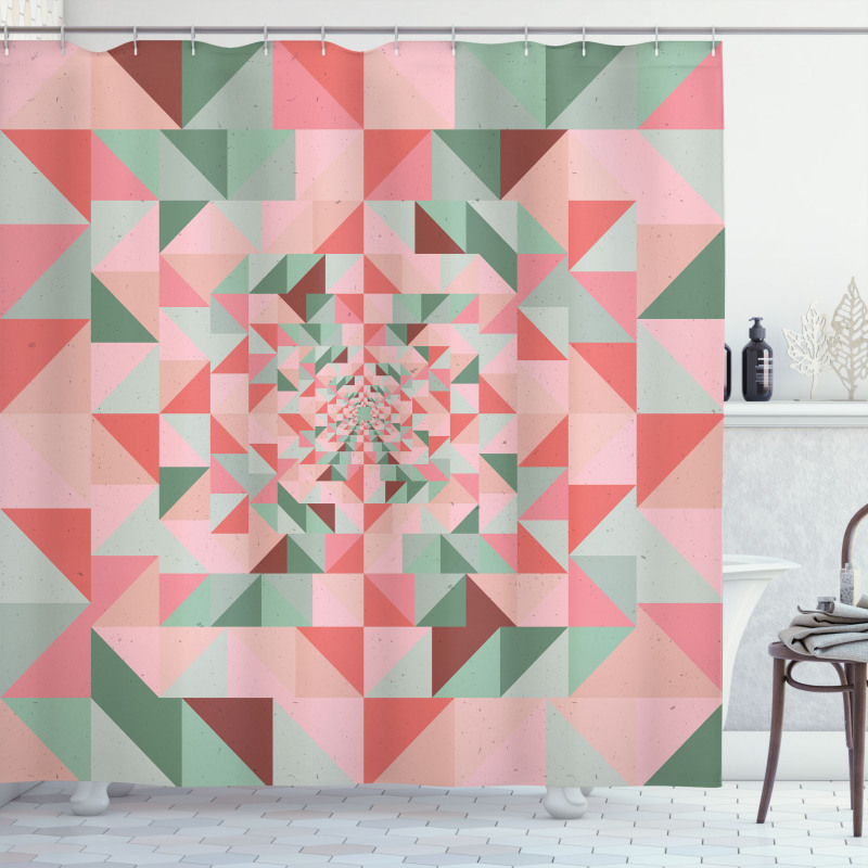 Geometry Shapes Pastel Shower Curtain