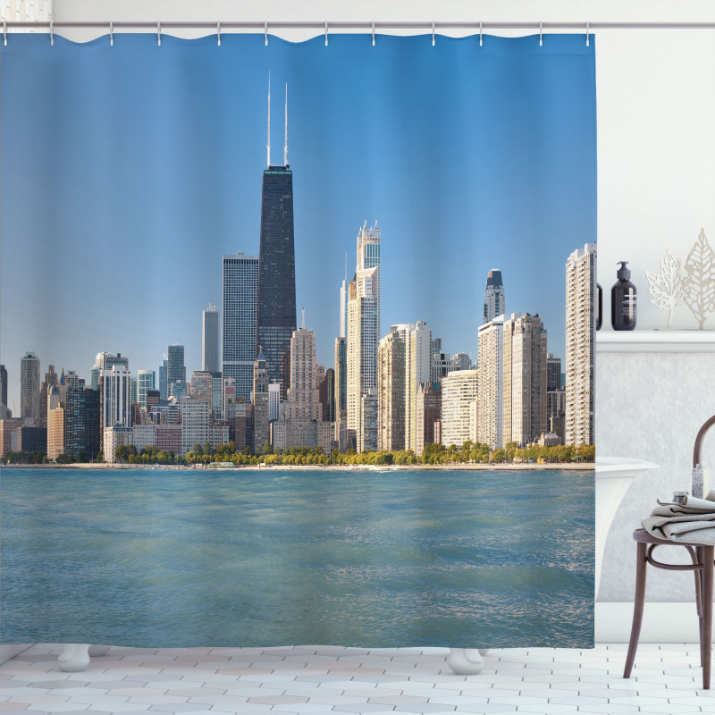 Panorama of Skyscrapers Shower Curtain