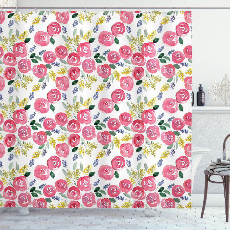 Fine Art Style Spring Flora Shower Curtain