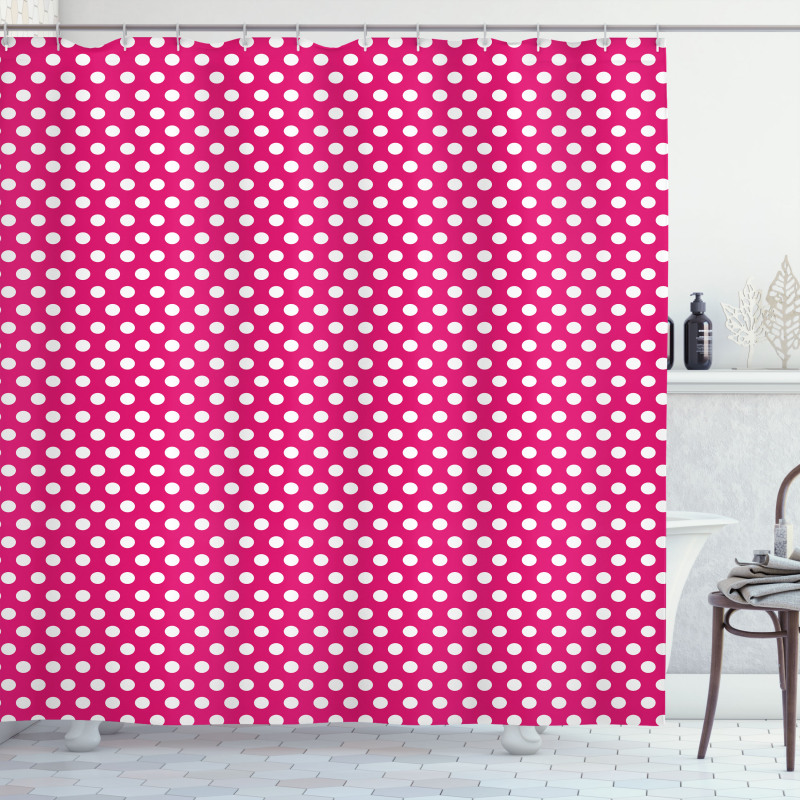 Vivid Girly Themed Shower Curtain