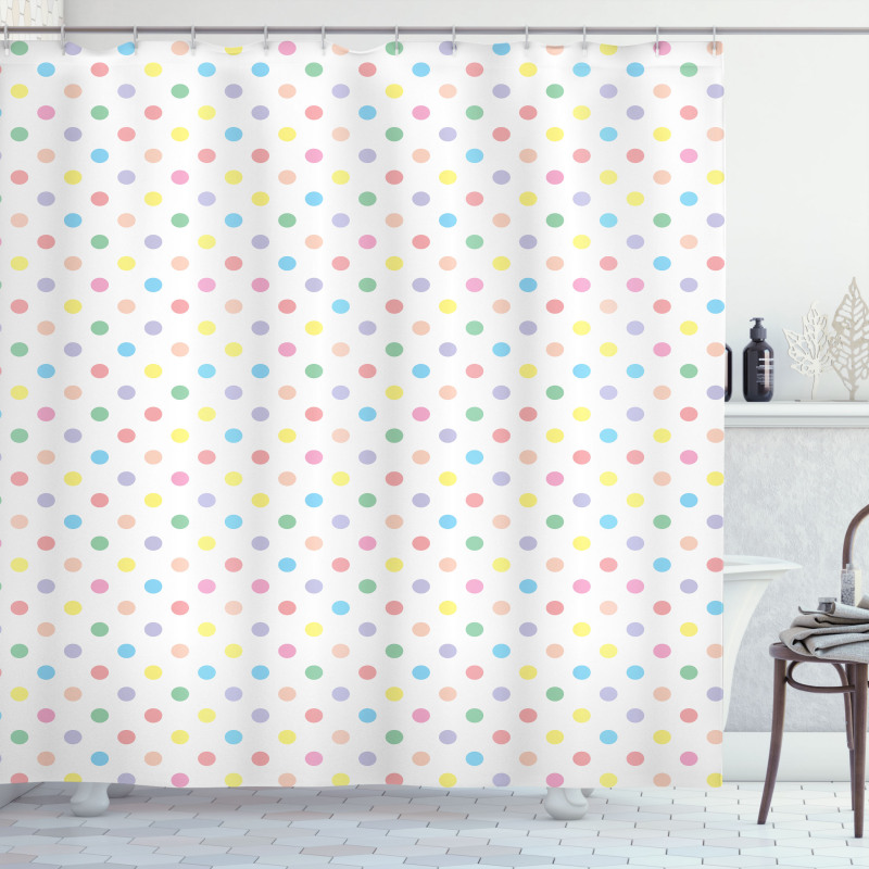 Pastel Color Blemishes Shower Curtain