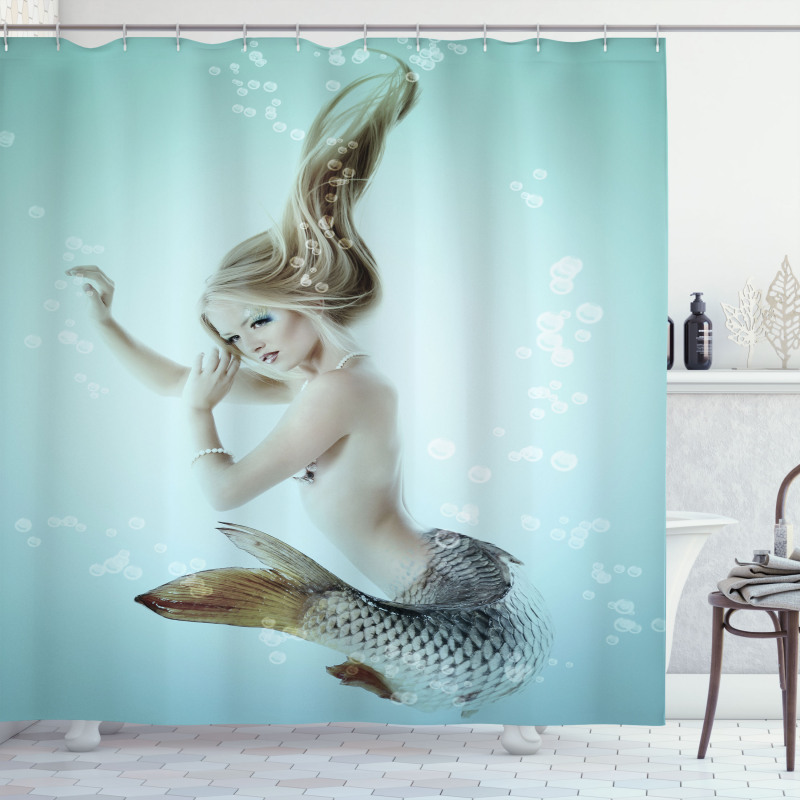 Mythologic Mermaid Shower Curtain