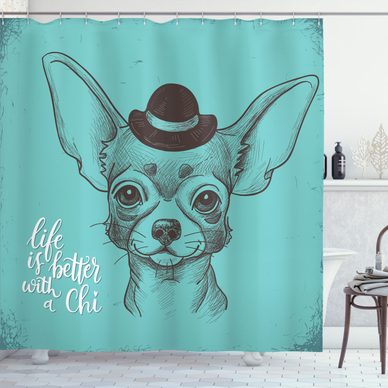 Life is Better with a Chi Shower Curtain