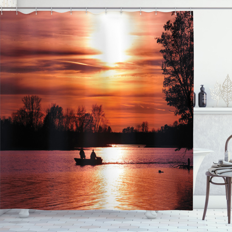 Dramatic Sunset at Waller Shower Curtain