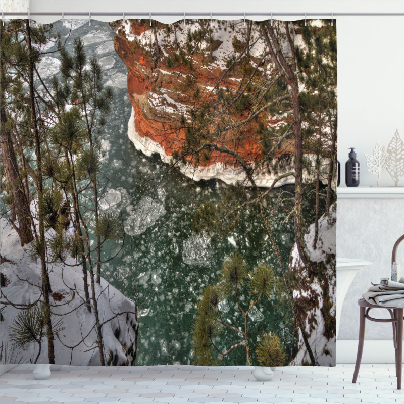 Lake Superior Winter Side Shower Curtain