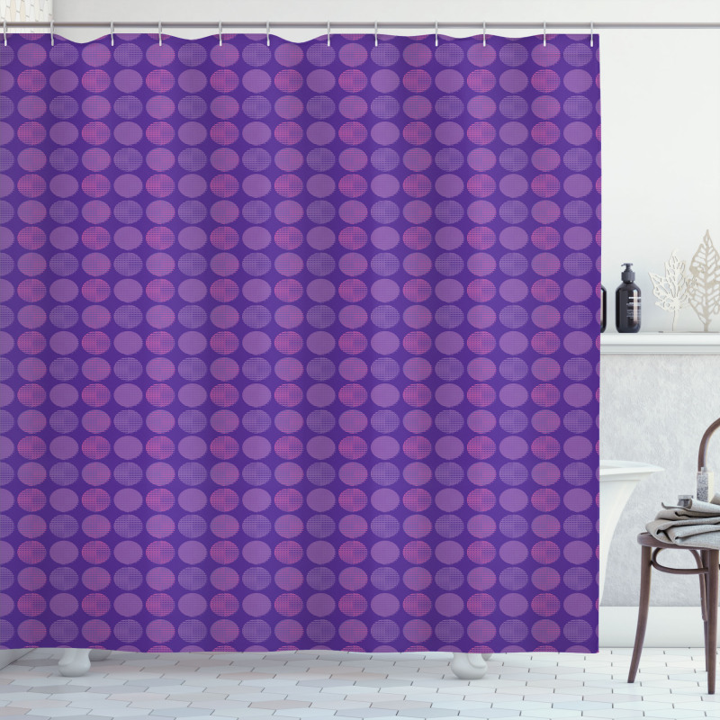 Polka Dots Modern Shower Curtain