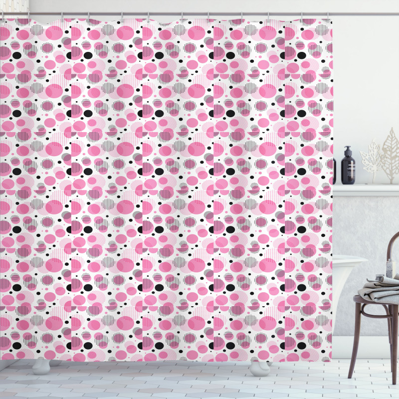 Funky Spots Modern Shower Curtain