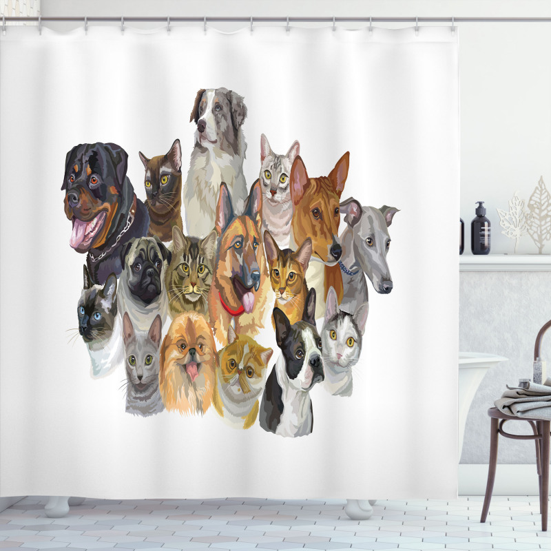 Domestic Animals Shower Curtain