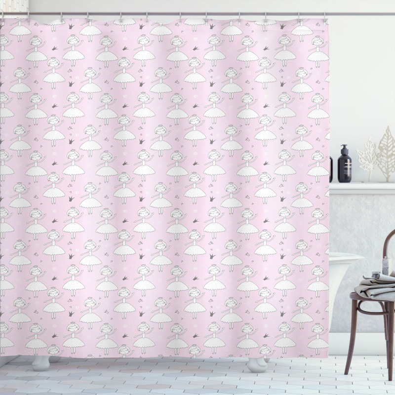 Dancer Girl Crown Shower Curtain