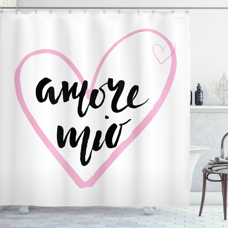 My Love with a Heart Shower Curtain