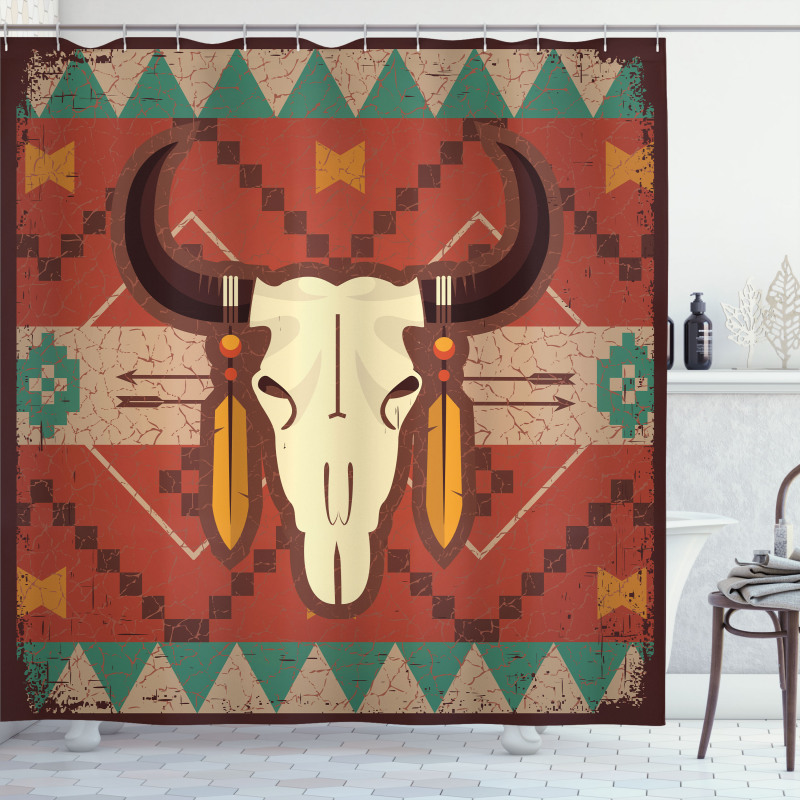 Bull Head Shower Curtain