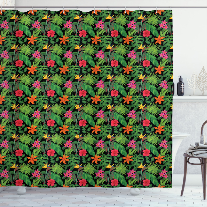 Colorful Summer Foliage Shower Curtain