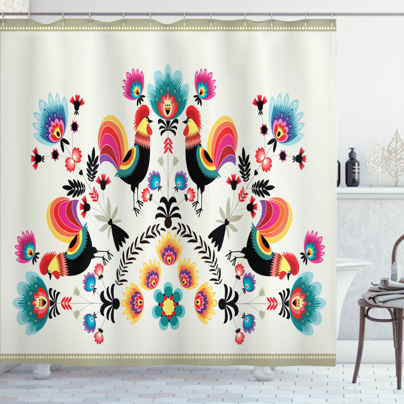 Roosters Shower Curtain