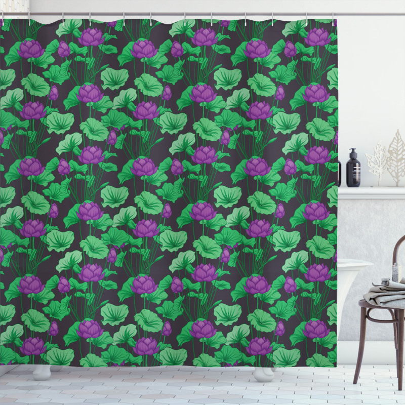 East Floral Elements Shower Curtain