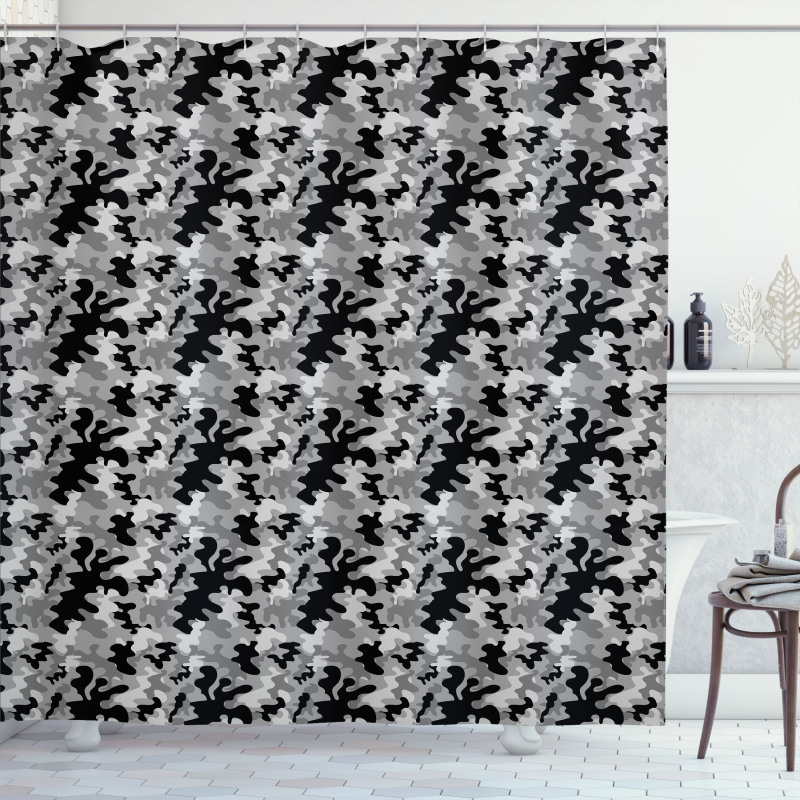 Greyscale Gloomy Shower Curtain