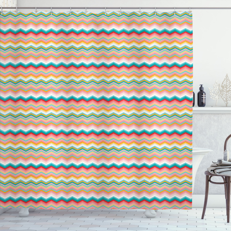 Tones Zigzags Shower Curtain