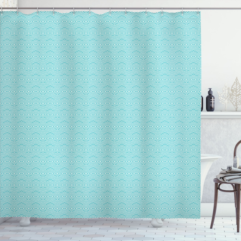 Rhombuses with Zigzags Shower Curtain