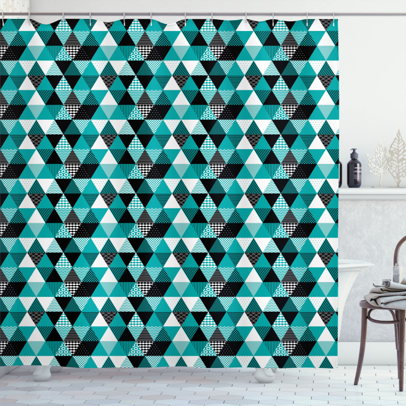 Various Ornate Triangles Shower Curtain