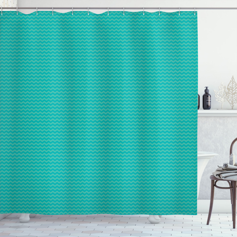 Zigzag Line Pattern Shower Curtain