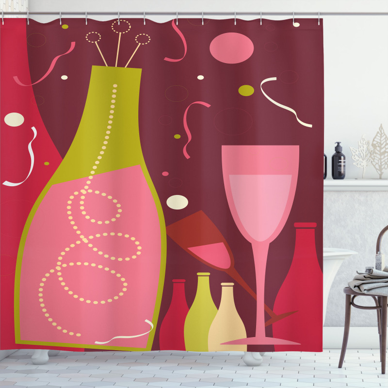 Champagne Drinks Shower Curtain