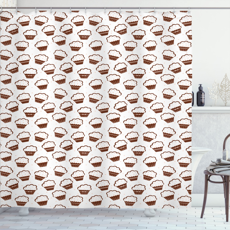 Vanilla Cupcakes Shower Curtain