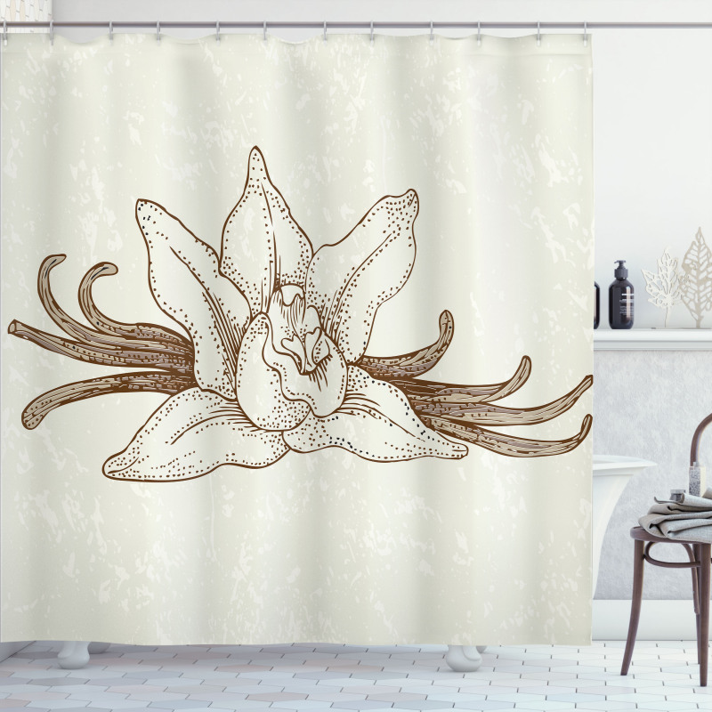 Vintage Aromatic Flower Shower Curtain