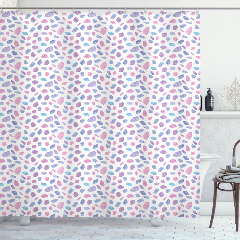 Composition of Gemstones Shower Curtain