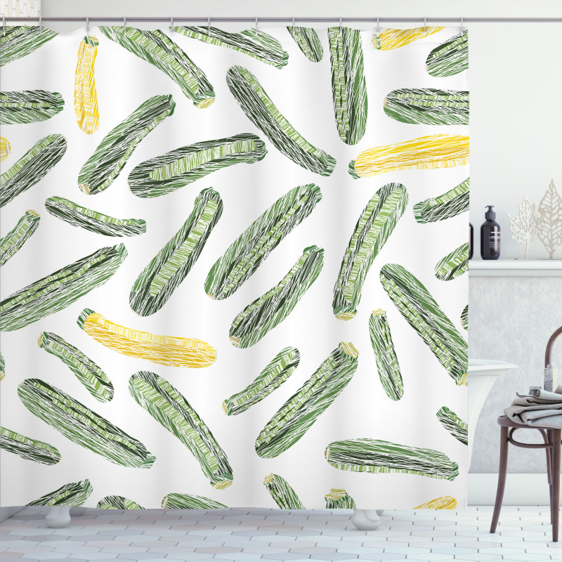 Organic Vegan Design Shower Curtain