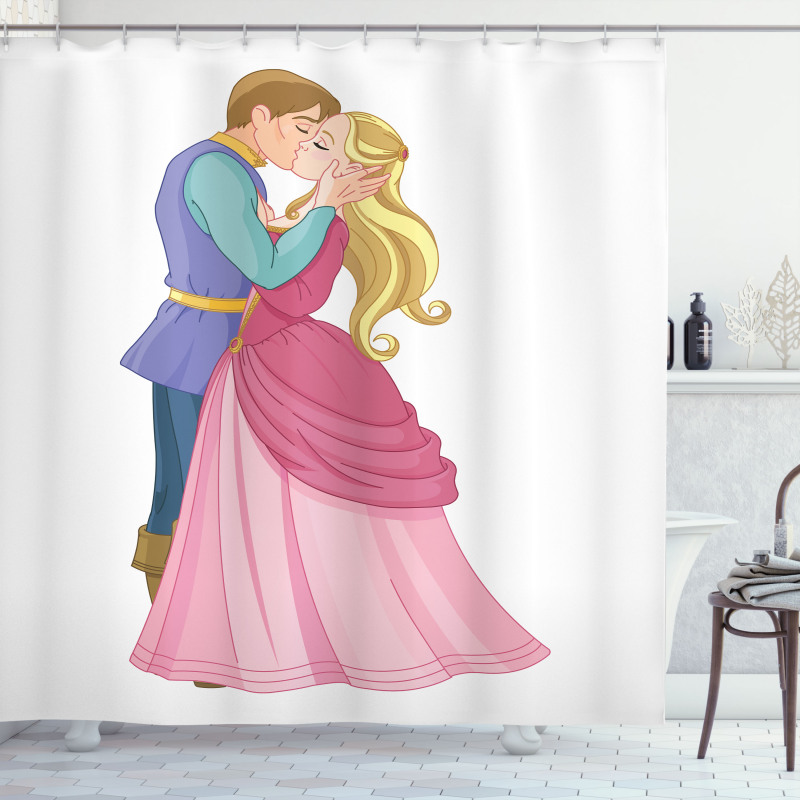 Prince and Princess Romance Shower Curtain