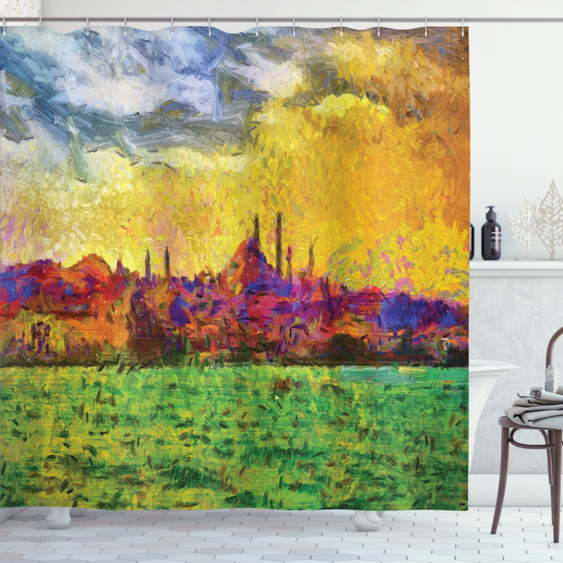 Istanbul Shoreline Shower Curtain