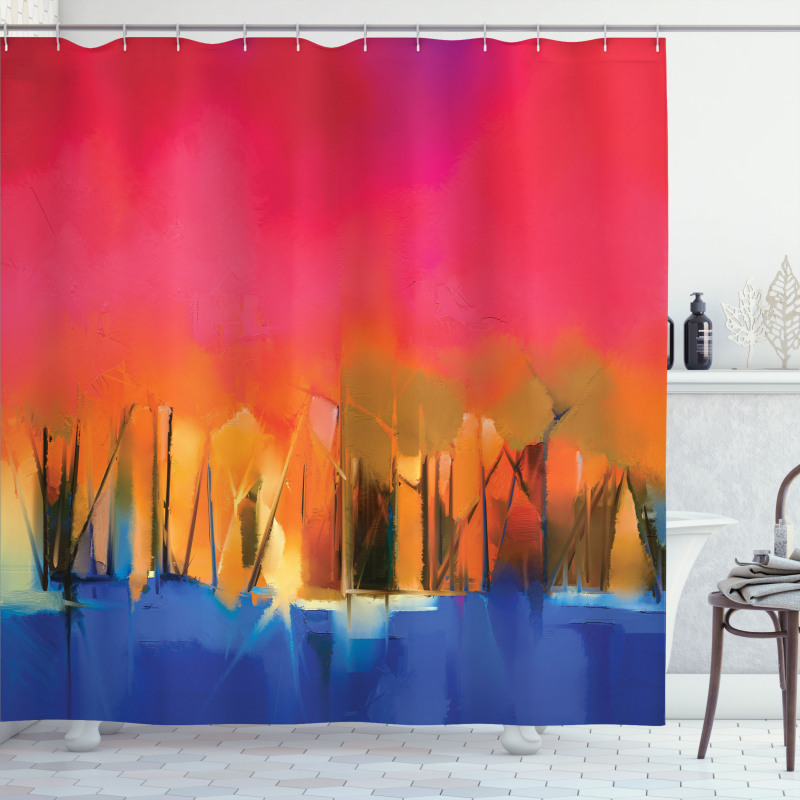 Vivid Abstract Scene Shower Curtain