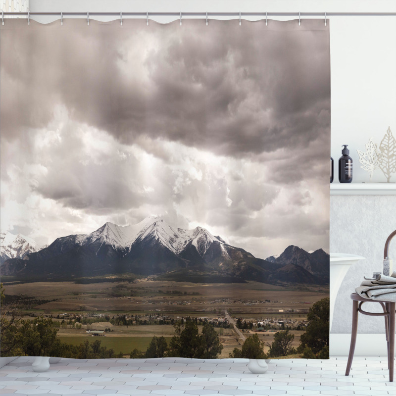 Mountains Colorado Gloomy Shower Curtain