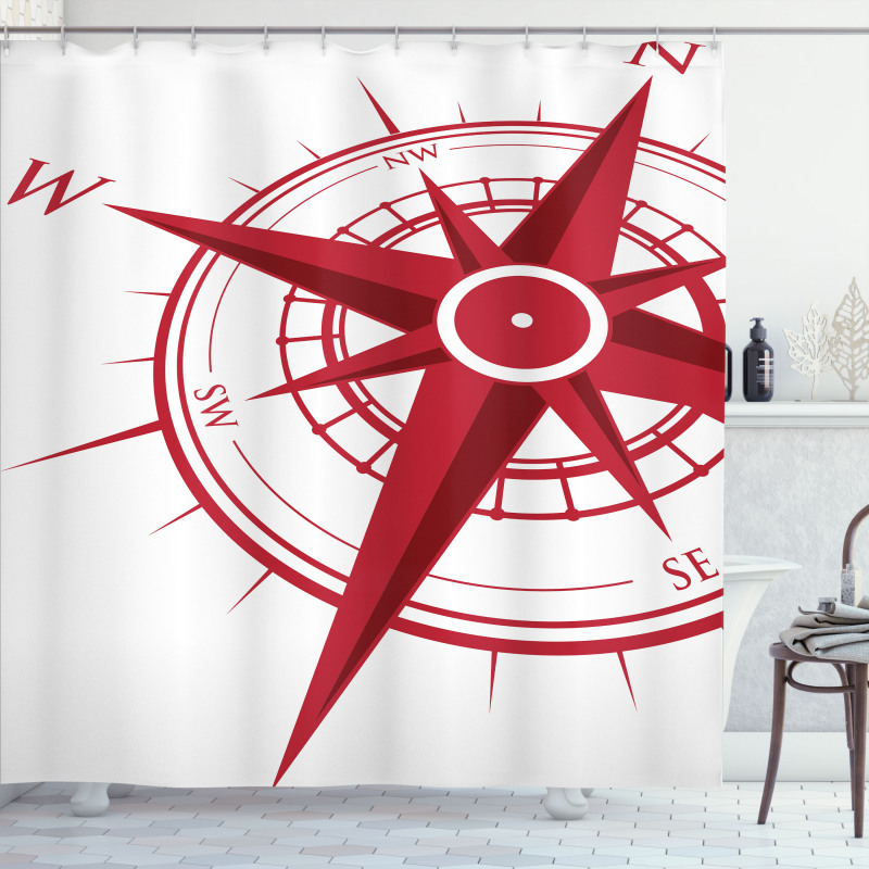 Angle Drawn Navigate Star Shower Curtain