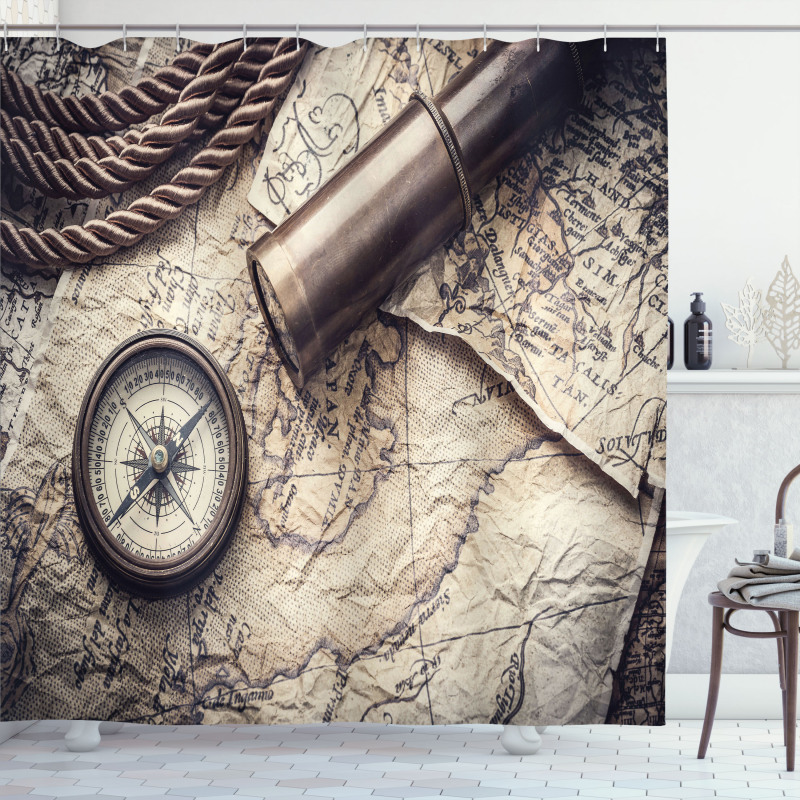 Nostalgic Maritime Tools Shower Curtain