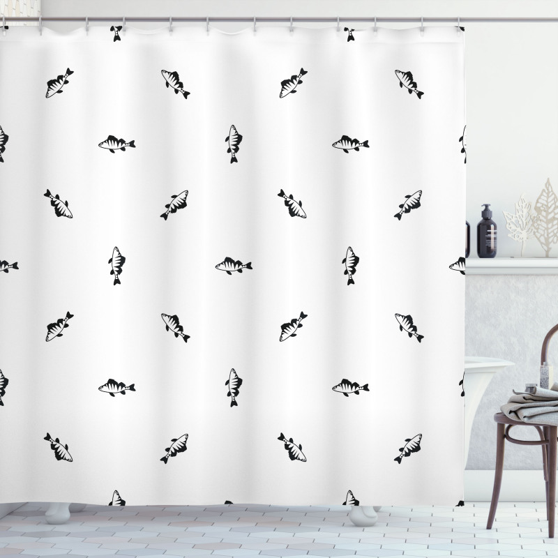 Simplistic Minimal Pattern Shower Curtain