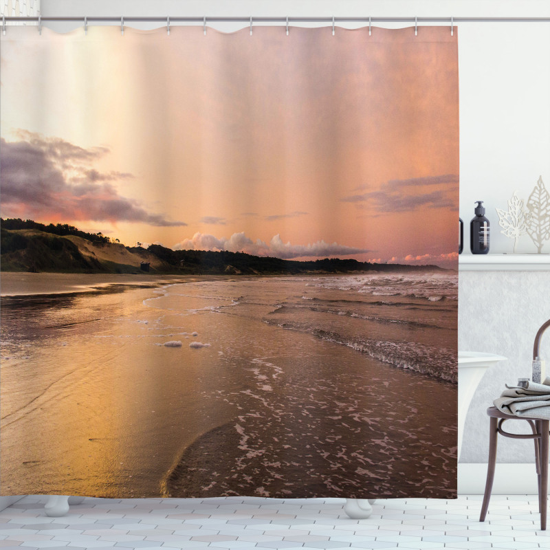 Sunset at Beach Shower Curtain