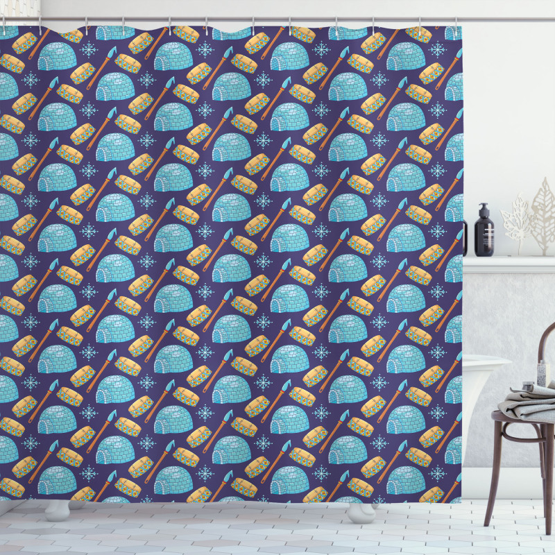 Igloos Eskimosic Shower Curtain