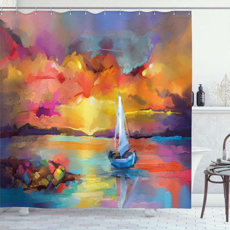 Impressionist Seascape Shower Curtain