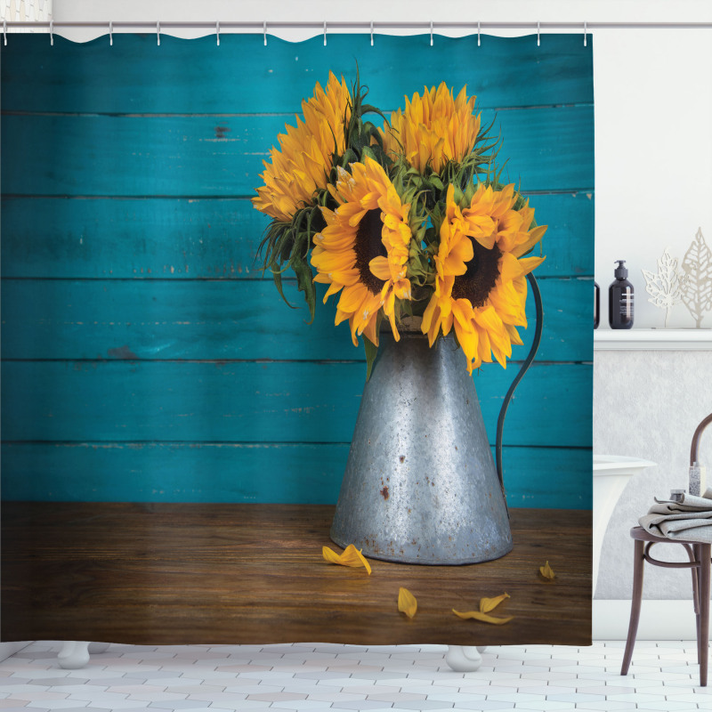 Flowers in Antique Vase Shower Curtain