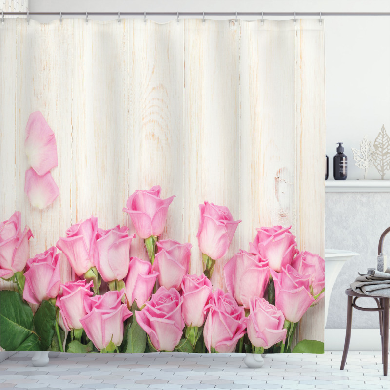 Blooming Rose Bouquet Shower Curtain