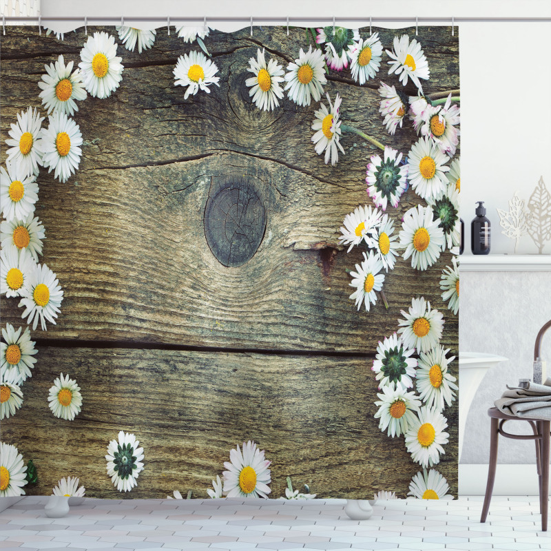 Fresh Spring Daisies Shower Curtain