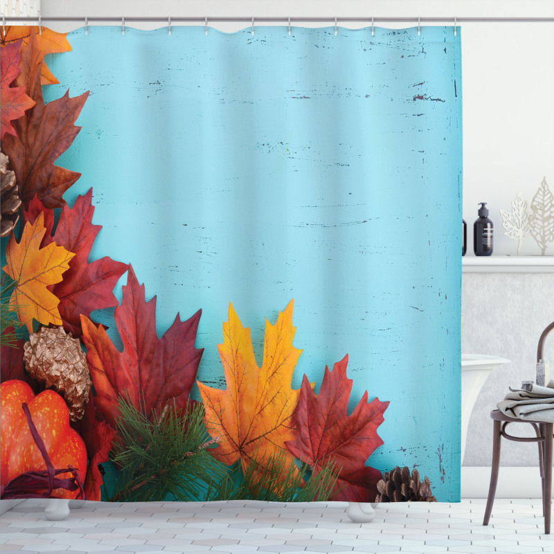 Canadian Maple Foliage Shower Curtain