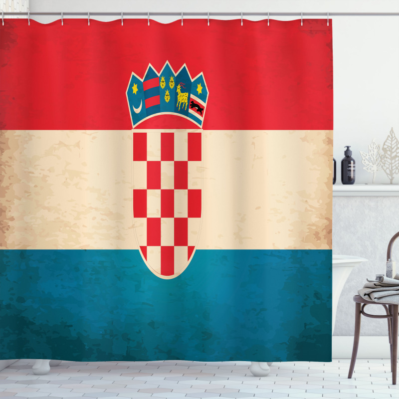 European Country Flag Art Shower Curtain