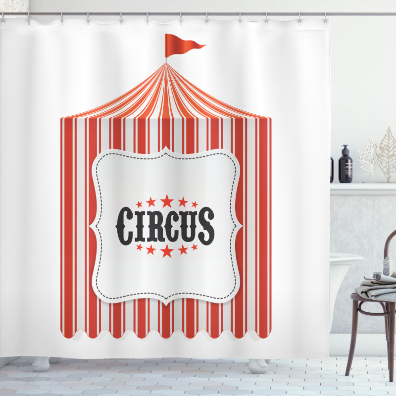 Circus Tent Flagpole Shower Curtain