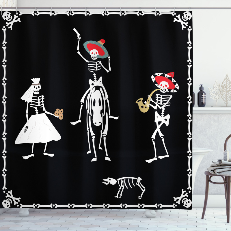 Spooky Wedding Art Shower Curtain