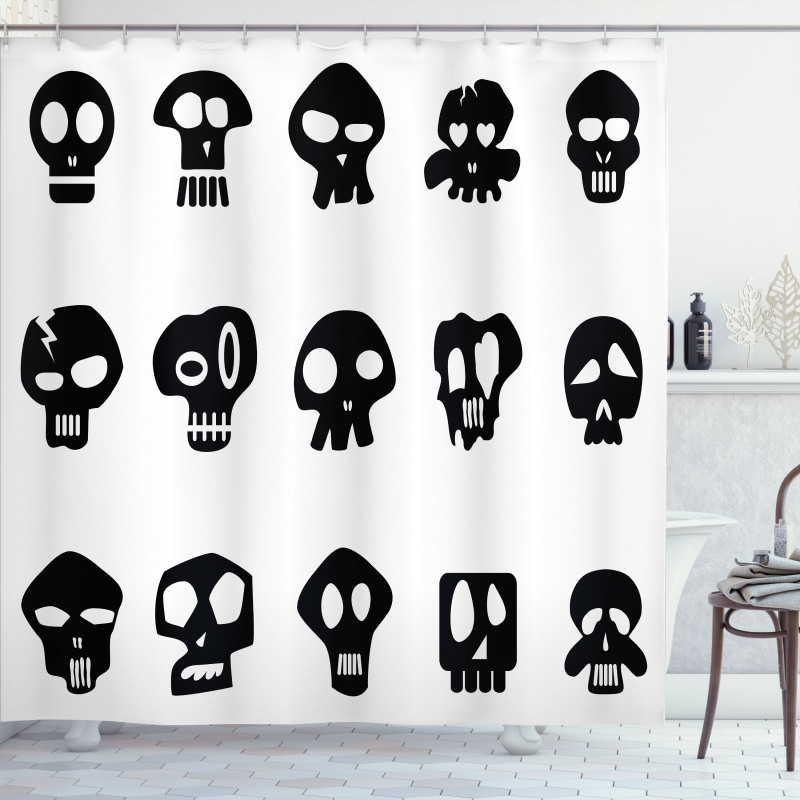 Funny Various Skull Shower Curtain