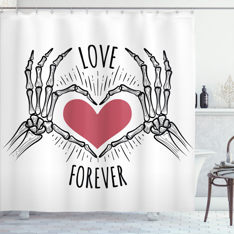 Scary Hands Love Forever Shower Curtain