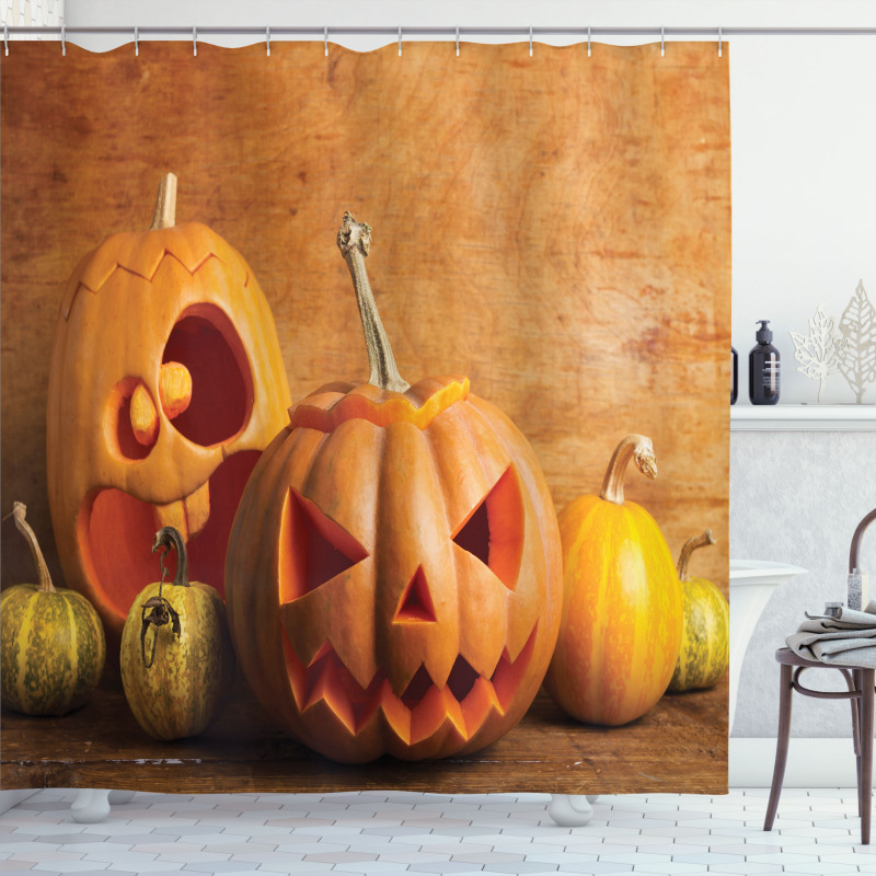 Jack O Lantern Carve Shower Curtain