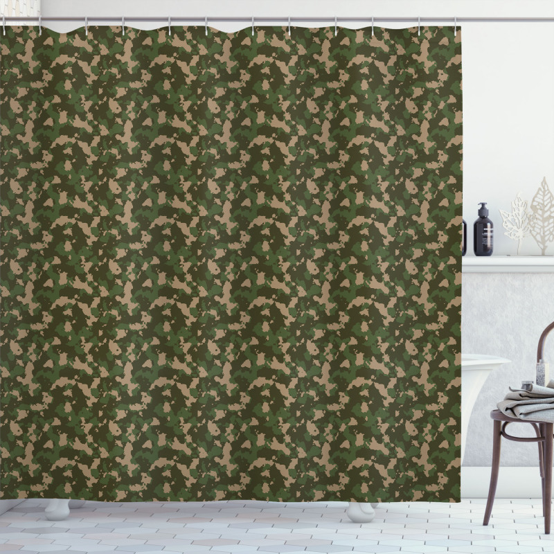 Jungle Marsh Camo Art Shower Curtain