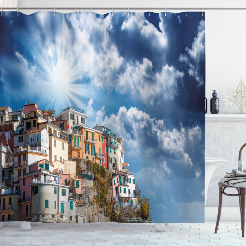 Sky View Houses Shower Curtain